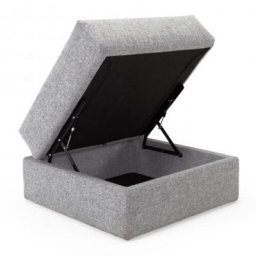 Pouf avec coffre CORNILA Twist Granite