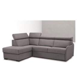 Canapé d'angle Péninsule gauche express RENATA 120 cm déhoussable matelas 14 cm Encombrement ouvert : 206 cm
