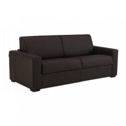 Canapé DREAMER convertible EXPRESS 160cm, cuir vachette marron. matelas 16 cm