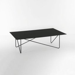 Table basse rectangle SHAPE acier coloris noir