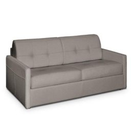 Canapé lit CUBE convertible EXPRESS 140cm matelas 16cm cuir vachette taupe clair