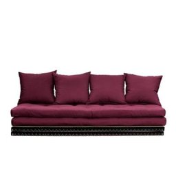 Banquette futon tatami CHICO bordeaux couchage 2 x 70*200 cm.