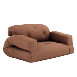 Canapé futon standard convertible HIPPO SOFA couleur brun argile