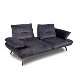 Canapé modulable TREK modulable dossier réglable bascule 3/4 places velours gris graphite