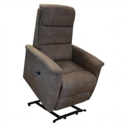 Fauteuil relax releveur électrique PERSAN Microfibre Brun taupé