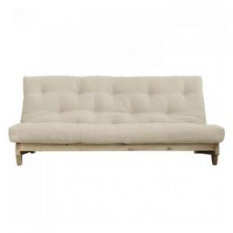 Banquette convertible FRESH pin coloris beige couchage 140*200 cm.
