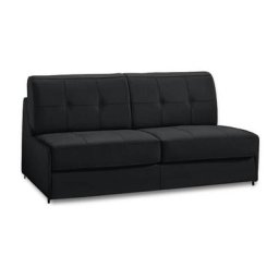 Canapé lit compact 3-4 places DENSO EXPRESS 160cm Cuir Vachette Noir MATELAS 18cm