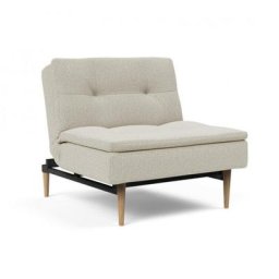 Fauteuil design DUBLEXO STYLETTO convertible lit 90*115 cm pieds chêne naturel tissu Mixed Dance Natural