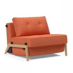 INNOVATION LIVING Fauteuil design SOFABED CUBED 02 WOOD Argus Rust convertible lit 200*90 cm