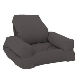 Fauteuil futon standard convertible MINI HIPPO couleur gris foncé