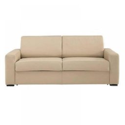 Canapé convertible EXPRESS 120cm DREAMER CUIR VACHETTE beige,. matelas 16 cm