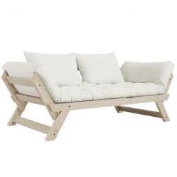 Banquette méridienne futon BEBOP pin naturel coloris naturel couchage 75*200 cm.