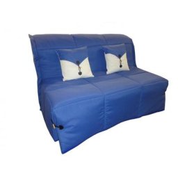 Canapé BZ convertible SOAN bleu 140*200cm matelas confort BULTEX inclus