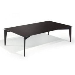 Table basse ROCKY en verre noir