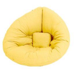 Fauteuil futon standard convertible MINI NIDO couleur jaune