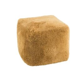 Pouf Carré ROSA Peau de Mouton / Ocre