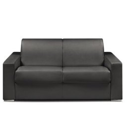 Canapé convertible EXPRESS 120cm DREAMER CUIR VACHETTE noir,. matelas 16 cm