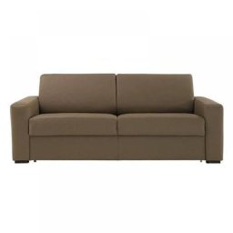 Canapé convertible EXPRESS 120cm DREAMER polyuréthane taupe,. matelas 16 cm