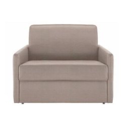 Fauteuil convertible express SUN 70 velours beige matelas épaisseur 16cm