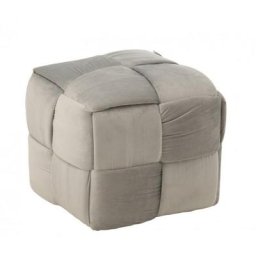 Pouf CORIE Carré 1 personne / Gris Clair