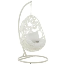 Fauteuil suspendu VANA en Aluminium et roseau blanc