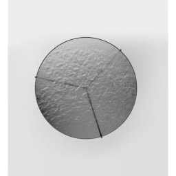 Table basse ronde ESPRIT acier noir verre forgé gris fumé