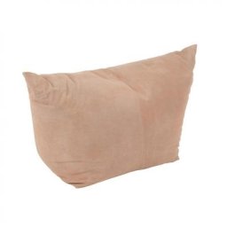 Pouf Rose CAROLINE en véritable Cuir