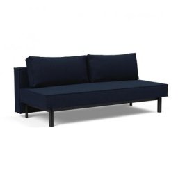 INNOVATION LIVING Canapé design SLY convertible lit 140*200 cm pieds métal noir, tissu Mixed Dance Blue