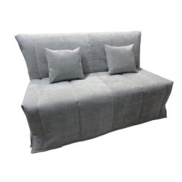 Canapé BZ convertible FLO gris clair 160*200cm matelas confort BULTEX inclus