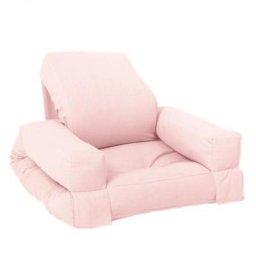 Fauteuil futon standard convertible MINI HIPPO couleur rose