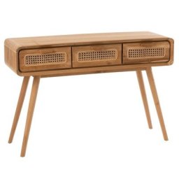 Console 3 tiroirs TEKI en teck naturel