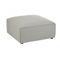 Pouf Carré Blanc en Bois et Mousse