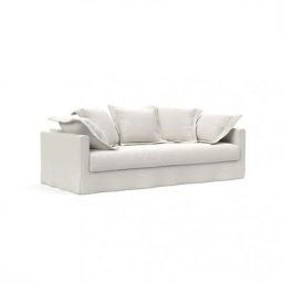 INNOVATION LIVING Canapé design PASCALA convertible lit 200*140cm tissu Vivus Dusty Off White