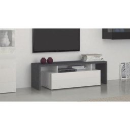 Meuble design TV TREVISO 2 blanc