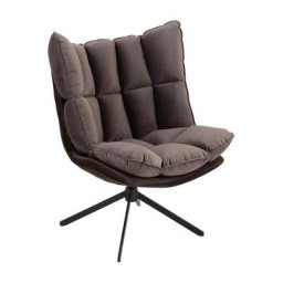 Fauteuil relax pivotant PIETRA tissu gris foncé