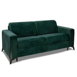 Canapé express PASSY convertible 140cm matelas épaisseur 16cm pieds métal noir