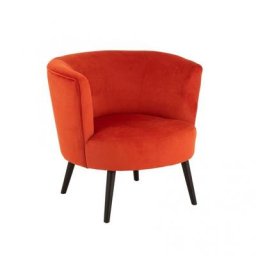 Fauteuil DULZURA textile / Bois Antique Orange
