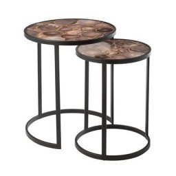 Set de 2 tables gigognes TELLAH imprimées mosaïques