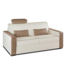 Canapé convertible express VENDOME matelas 140cm comfort BULTEX® 16cm sommier lattes RENATONISI et tête de lit intégrée