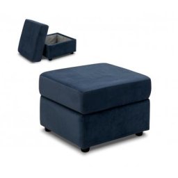 Pouf COFFRE DREAMER velours bleu marine