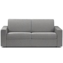 Canapé convertible express CRÉPUSCULE matelas 140cm comfort BULTEX® tweed gris clair