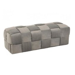 Pouf CORIE Rectangle 3 personnes / Gris Clair
