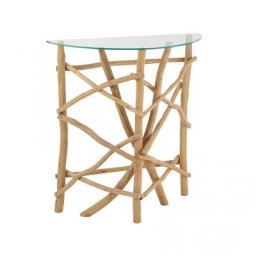 Console Demi-lune SEVA Bois Naturel