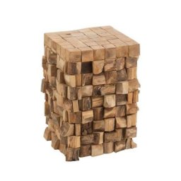 Table d'Appoint LAZA morceaux Teck Naturel