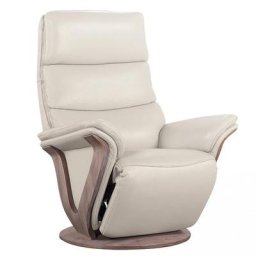 Fauteuil relax électrique FAUCON bi moteur coloris mastic piètement pivotant
