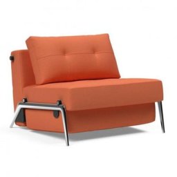 INNOVATION LIVING Fauteuil design CUBED 02 ALU convertible 200*90cm tissu Rouille Argus