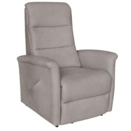 Fauteuil relax releveur électrique PERSAN Microfibre Mastic