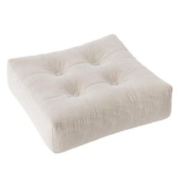 Pouf futon velours MORE POUF coloris ivoire