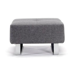 INNOVATION LIVING Pouf design CASSIUS DELUXE EXCESS gris Twist Charcoal 65*65 cm