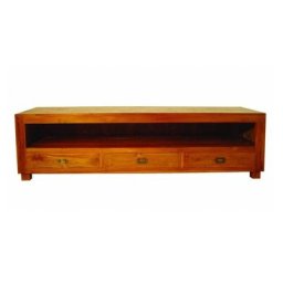 Meuble TV 175cm 3 Tiroirs Colonial En Teck Massif